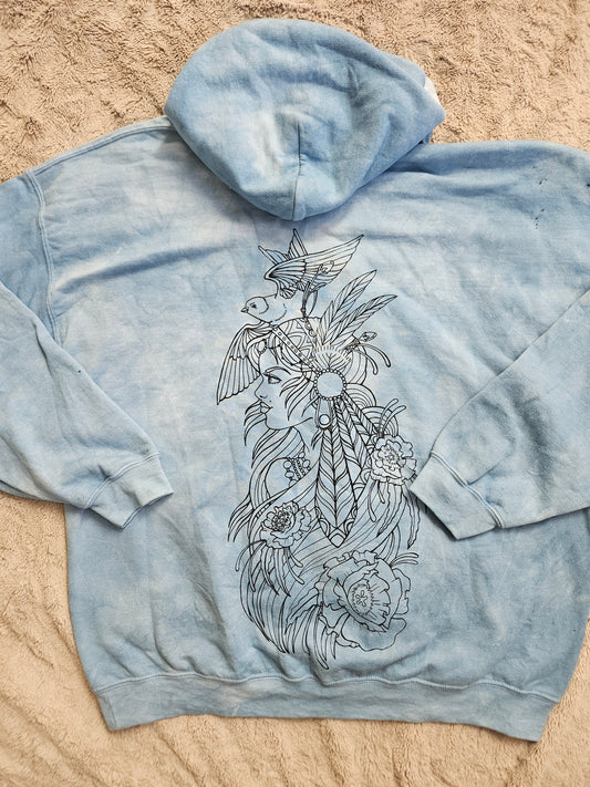 XXL INDIGO GYPSY HOODIE