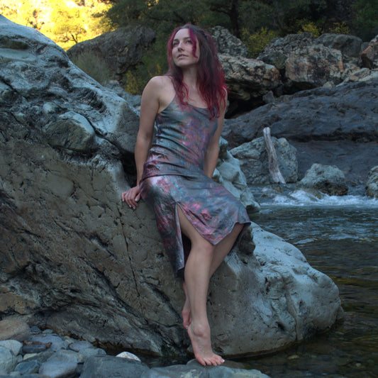DYED SILK DRESS