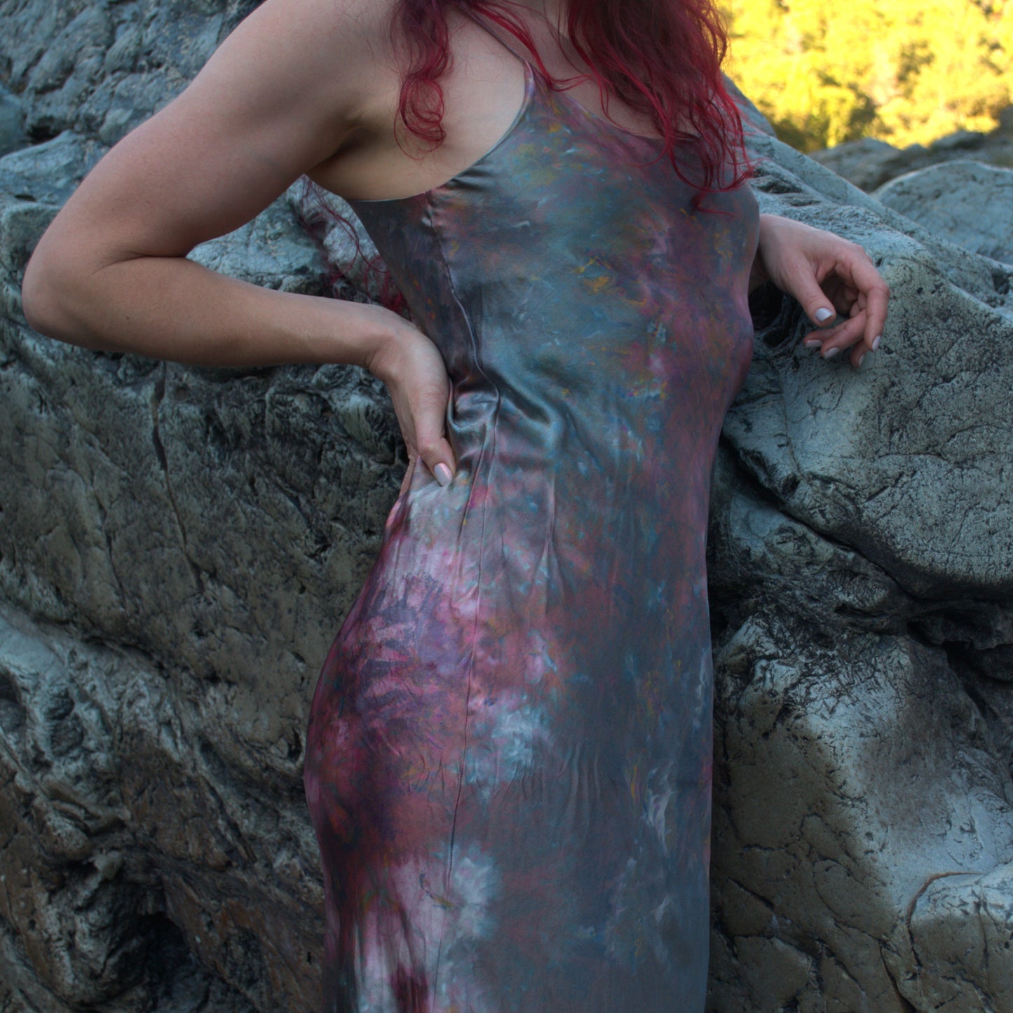 DYED SILK DRESS
